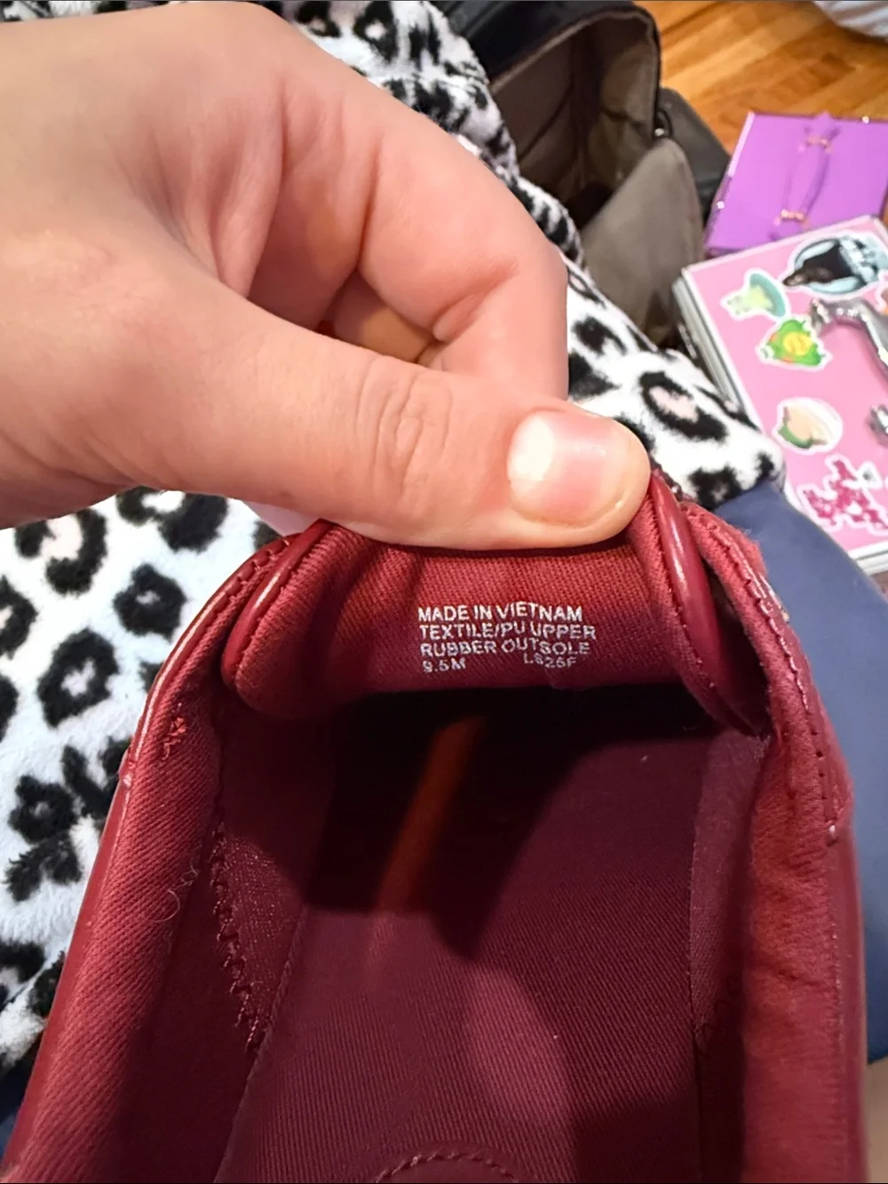 Michael Kors Burgundy Crystal-Embellished Lace-Up Sneakers